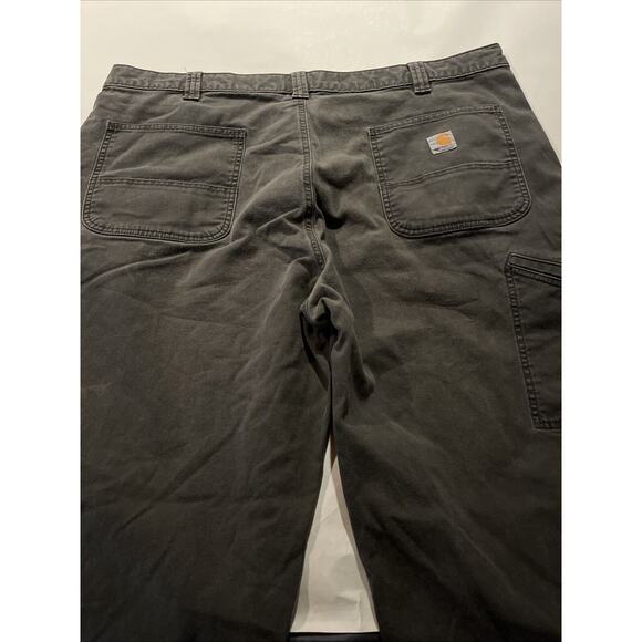 Carhartt Men’s 42x31 Canvas Carpenter Workwear Gray Outdoor Workwear Travel - Picture 11 of 14